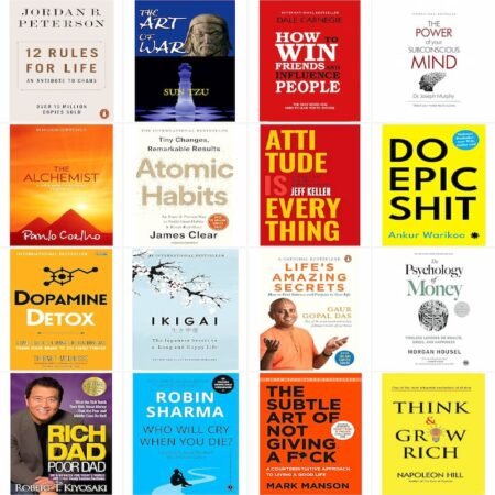 Self help books (big box combo of 16 books)|Best self improvement books(Paperback)