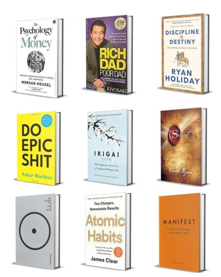 HARDCOVER 9 Self-Help Bestseller Book Set