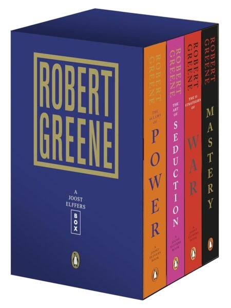 Robert Greene 4-book Boxed Set: The 48 Laws of Power; the Art of Seduction; the 33 Strategies of War; Mastery Paperback – by Robert Greene (Author)