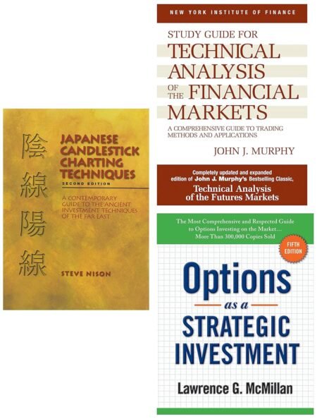HARDCOVER Japanese Candlestick Charting Techniques, Second Edition & Options as a Strategic Investment : Fifth Edition & Study Guide to Technical Analysis of the Financial Markets Product Bundle