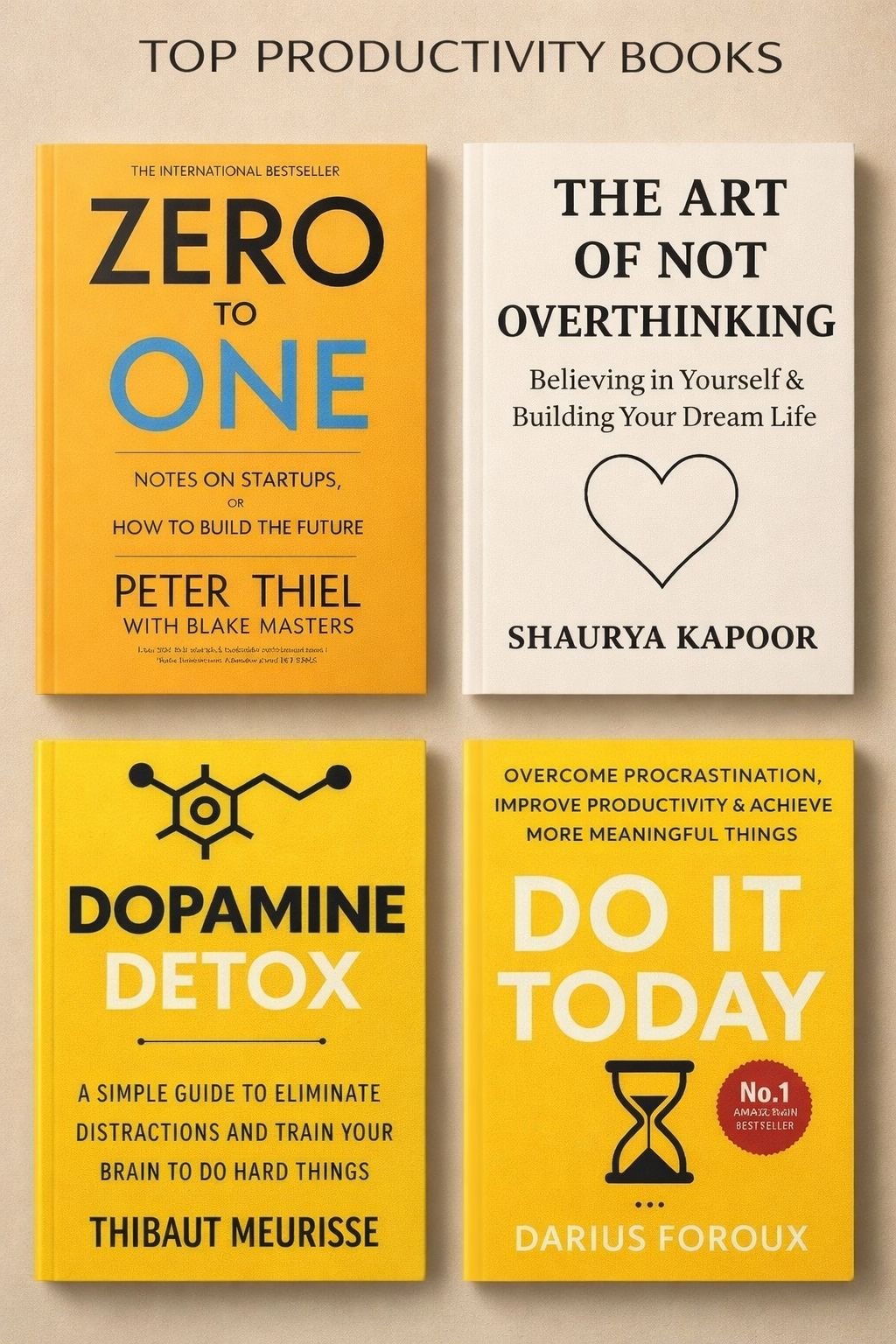 4 popular productivity and self-improvement books