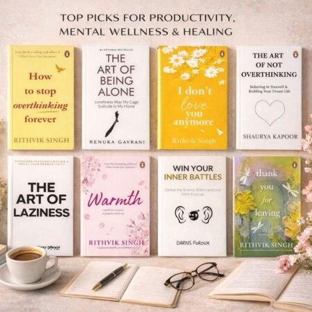 8 self-help and personal growth books focused on productivity, mental wellness, and healing.