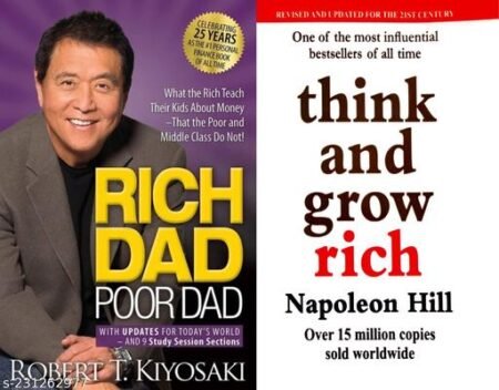 Combo set of 2 Books:- Rich Dad Poor Dad + Think And Grow Rich , by Robert T Kiyosaki , Napoleon Hill (Paperback)